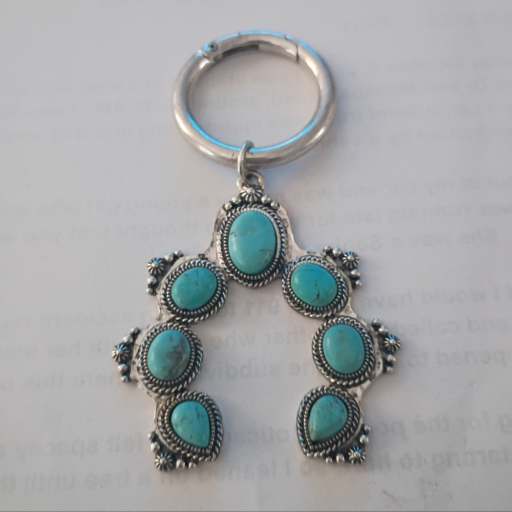 ❤️CHICOS EQUESTRIAN TURQUOISE FOB BAG CHARM / KEYCHAIN